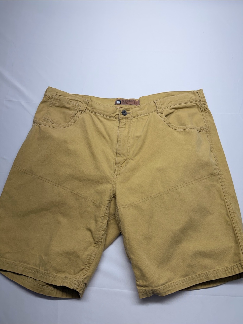 REI Khaki Canvas Hiking Shorts Men’s 40 Organic Cotton Outdoor
